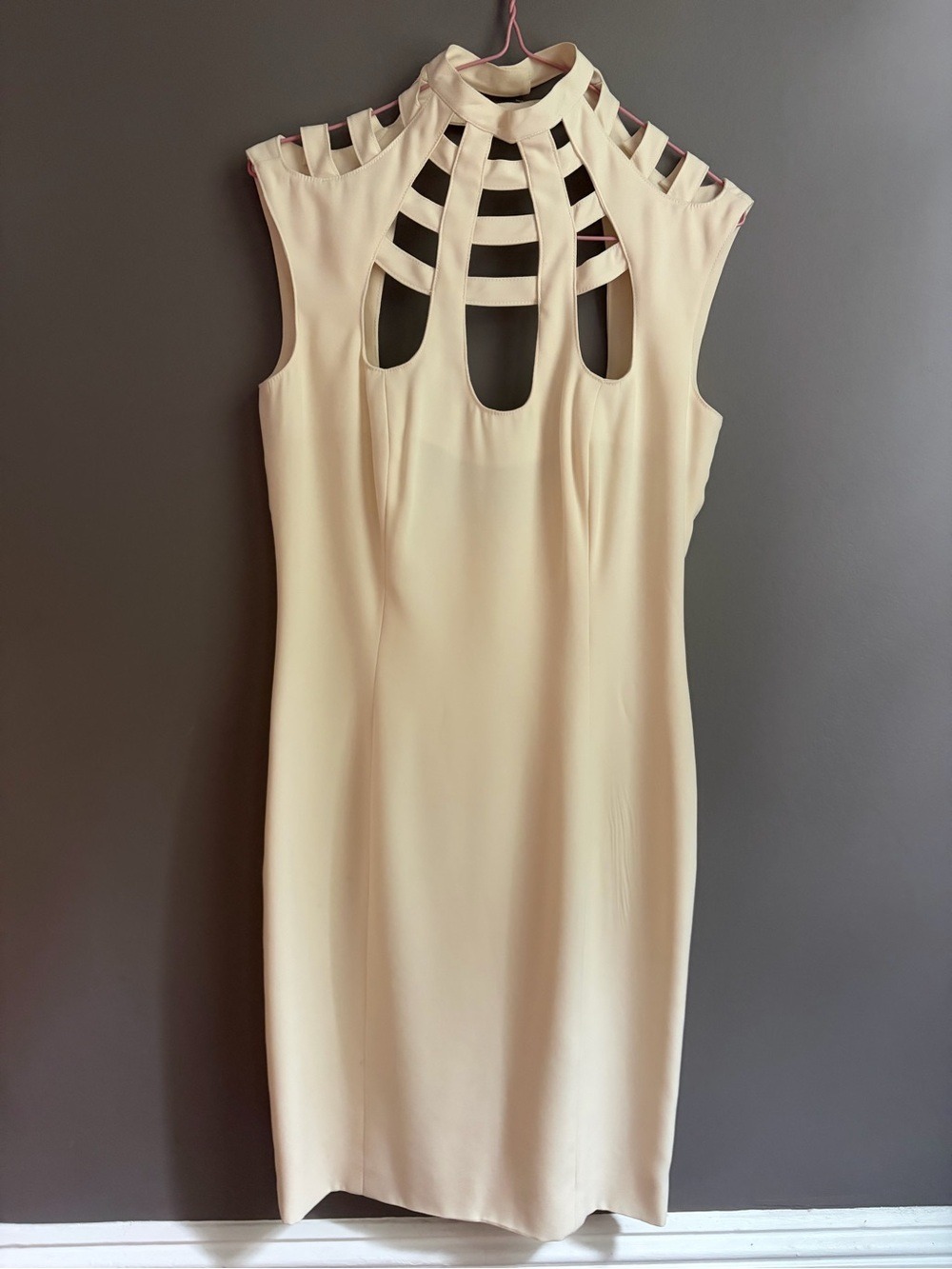 Vintage A.J. Bari Statement dress cagedi web cutout size 4